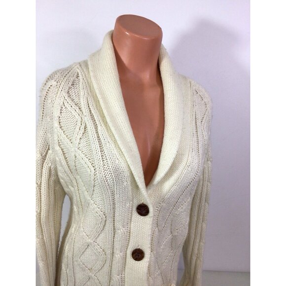 Vintage Irish Fisherman Cardigan Sweater Womens Large - Picture 2 of 7